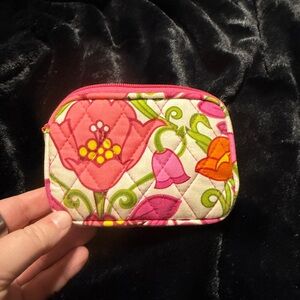 Vera Bradley Pink and Green Key Card Holder